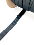 Black Satin Wide Straps Hollow Tube Tubular Trim 10 yards