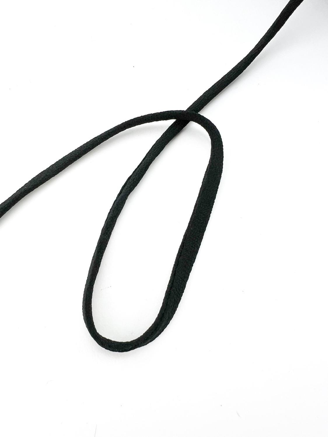 Black Chiffon Trim Cloque Textured Spaghetti Straps Hollow Tube Tubular 10 yards