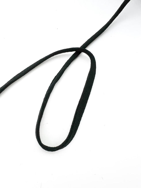 Black Chiffon Trim Cloque Textured Spaghetti Straps Hollow Tube Tubular 10 yards