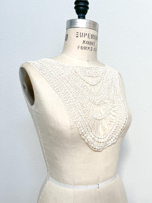 Ecru Cotton Applique for Front Top