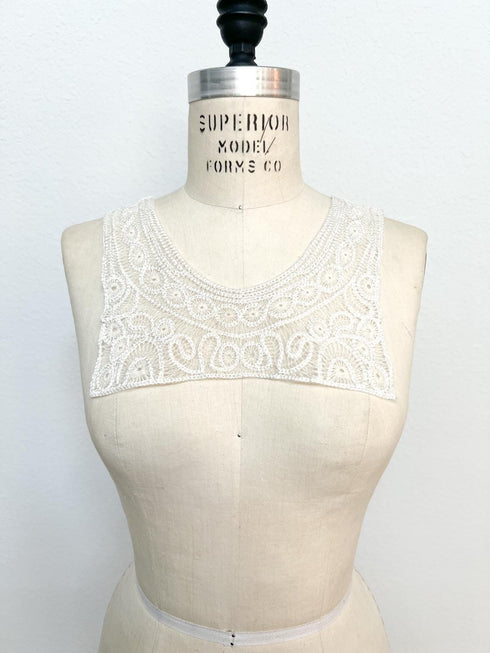 Ivory and Ecru Applique for Front Top