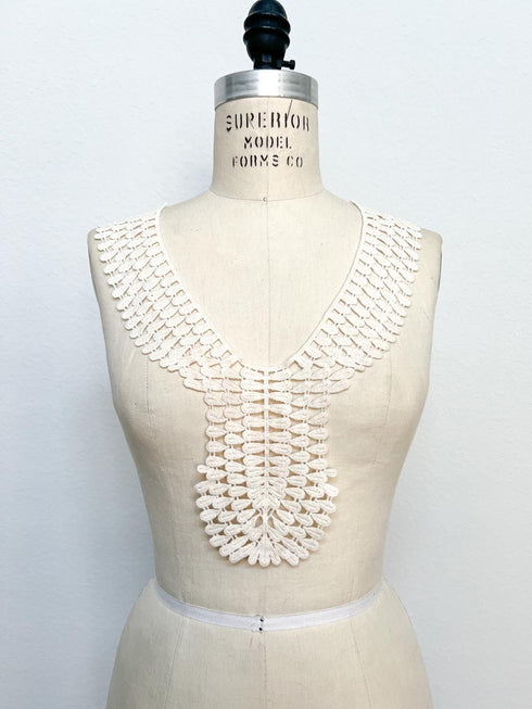 Ecru Cotton Lace Applique for Front Top