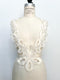 Ecru Embroidered Applique for Front Top Large