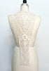 Ecru Floral Cotton Lace Applique for Back Top