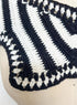 Black and Off White Stripe Cotton Applique