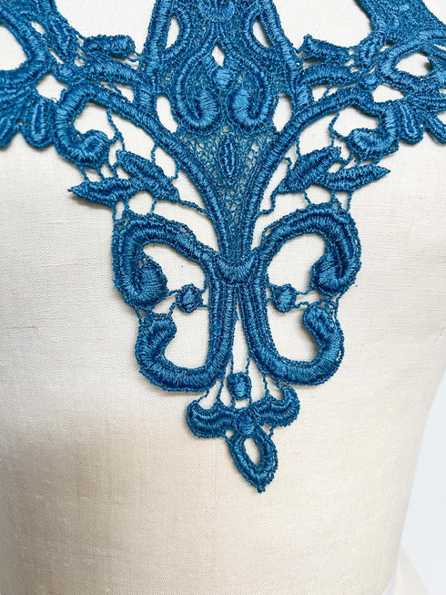Turquoise Floral Lace Applique