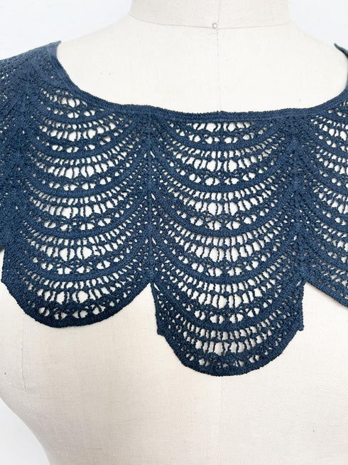 Navy Cotton Dress Applique: DIY Sewing Craft Fashion