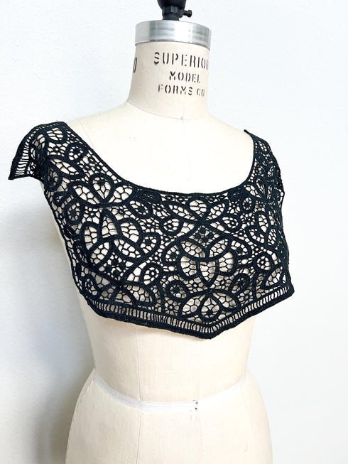 Black Cotton Lace Applique: DIY Sewing Craft Fashion
