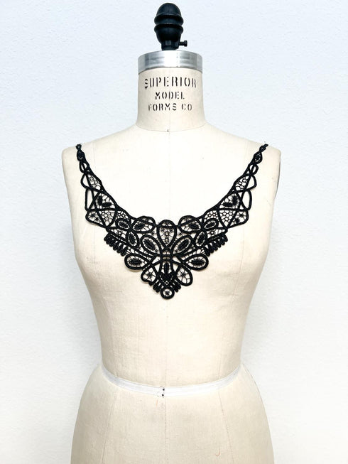 Black Lace Applique: Sewing Dress Fashion Embellishment