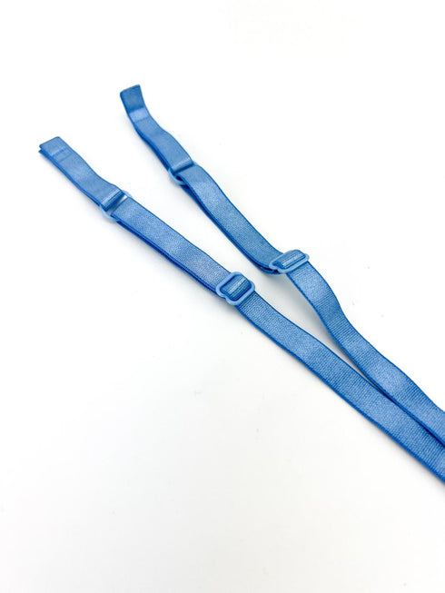 Light Blue Adjustable Bra Straps Lingerie Straps Elastic Trim 1 Pair