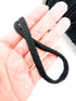 Black Sweater Rib Knit Jersey Trim Spaghetti Straps Hollow Tube Tubular Trim 10 yards
