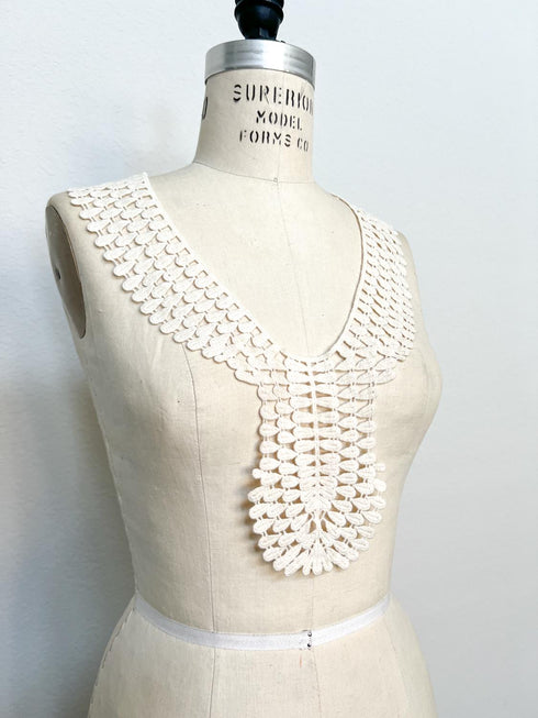 Ecru Cotton Lace Applique for Front Top