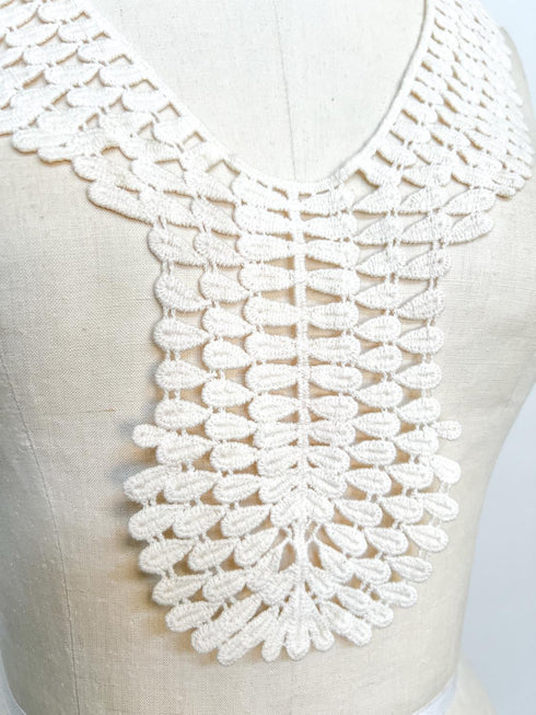 Ecru Cotton Lace Applique for Front Top