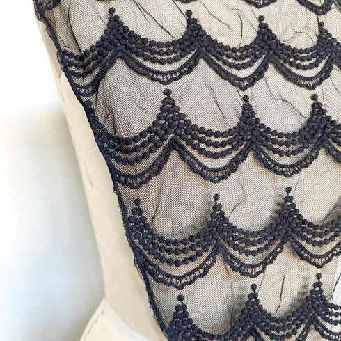 Black Front or Back Lace Applique