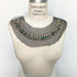 Gold Chain and Rhinestone Neck Applique Front Applique for DIY Sewing Supplies Craft Notions