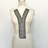 Black and White Rhinestone Neck Yoke Applique