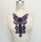 Dark Purple Lace Applique with Rivets