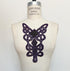 Dark Purple Lace Applique with Rivets