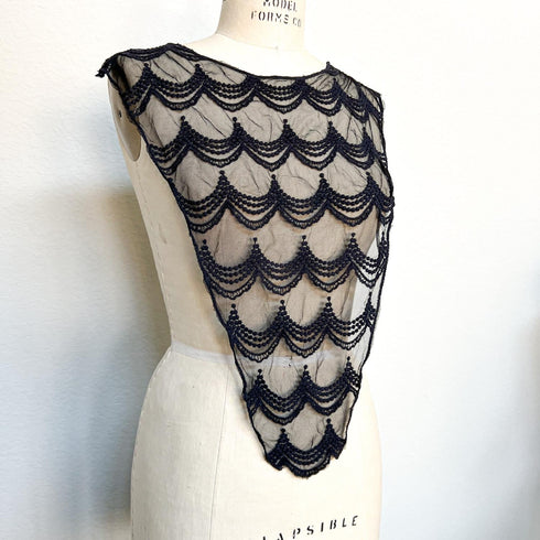 Black Front or Back Lace Applique