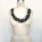 Gray Zipper Applique Neck Collar