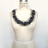Gray Zipper Applique Neck Collar