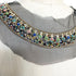 Gold Chain and Rhinestone Neck Applique Front Applique for DIY Sewing Supplies Craft Notions