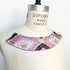 Purple Beige Dark Brown Embroidered Neck Applique