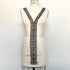 Black and Gold Floral Lace Neck Yoke Applique
