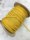 Yellow Rib Knit Trim Spaghetti Straps Hollow Tube Tubular Trim 10 yards