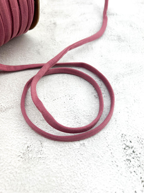 Dark Blush Pink Ponte Knit Spaghetti Strap Trim: 3/8" 10 yards