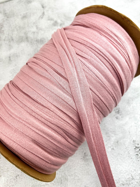 Light Pink Knit Jersey Strap Trim: 1" 10 yards