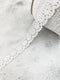 Off White Cotton Crochet Lace Trim: Scalloped Edge, 5 Yards