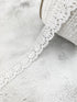 Off White Cotton Crochet Lace Trim: Scalloped Edge, 5 Yards