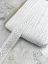 White Cotton Crochet Lace Trim: Scalloped Edge, 5 Yards