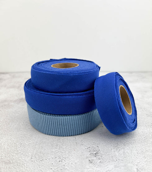 Blue Knit Bias Tape Bundle: 50 Yards, 1" - 1-1/8" width