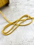 Yellow Rib Knit Trim Spaghetti Straps Hollow Tube Tubular Trim 10 yards