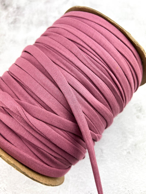 Dark Blush Pink Ponte Knit Spaghetti Strap Trim: 3/8" 10 yards