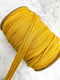 Yellow Rib Knit Trim Straps Hollow Tube Tubular Trim 1" - 10 yards