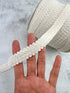 Off White Fancy Braided Gimp Trim: 3/4 inch, 5 Yards