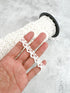 Off White Narrow Cotton Crochet Lace Trim Remnant: Scalloped Edge, 19 Yards