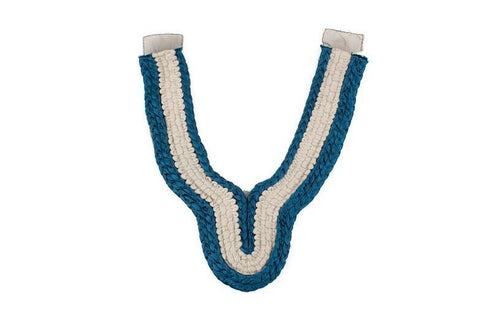 Teal and Gray Braided Embroidered Applique APP00204