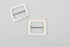 Cream Covered Slide Buckle 1-5/8 inches x 1-3/8 inches 2 Pieces