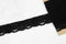 Black Floral Scalloped Stretch Lace Trim 1.75 inches width x 3.75 yards
