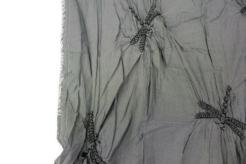 Gray Crinkled Dragon Fly Woven Designer Fabric by the yard LWW00203R