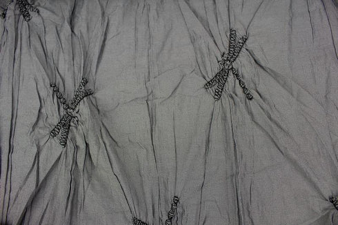 Gray Crinkled Dragon Fly Woven Designer Fabric by the yard LWW00203R