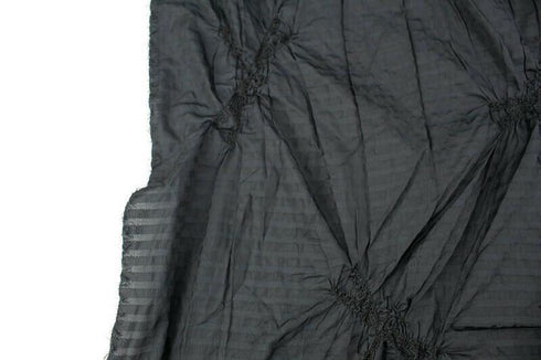 Black Stripe Crinkled Dragon Fly Woven Designer Fabric by the yard