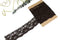 Dark Brown Floral Stretch Lace Trim Remnant 3 yards
