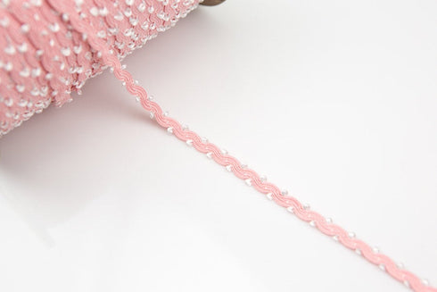 Light Pink Off White Rick Rack Trim Remnant 19 yards