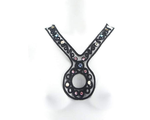 Black Jewel Medallion Style Applique