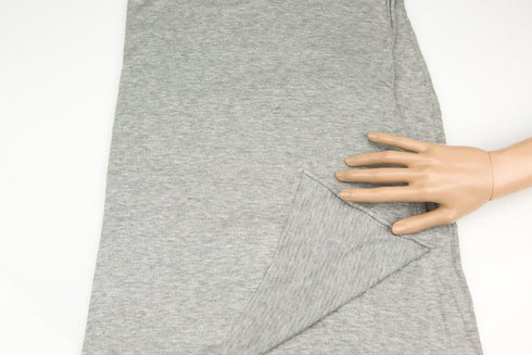 Heather Light Gray Crinkle Knit Jersey Fabric by the Yard